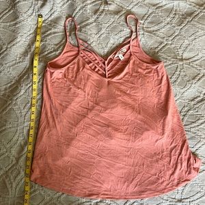 Peach strappy detail Express Cotton Tank
